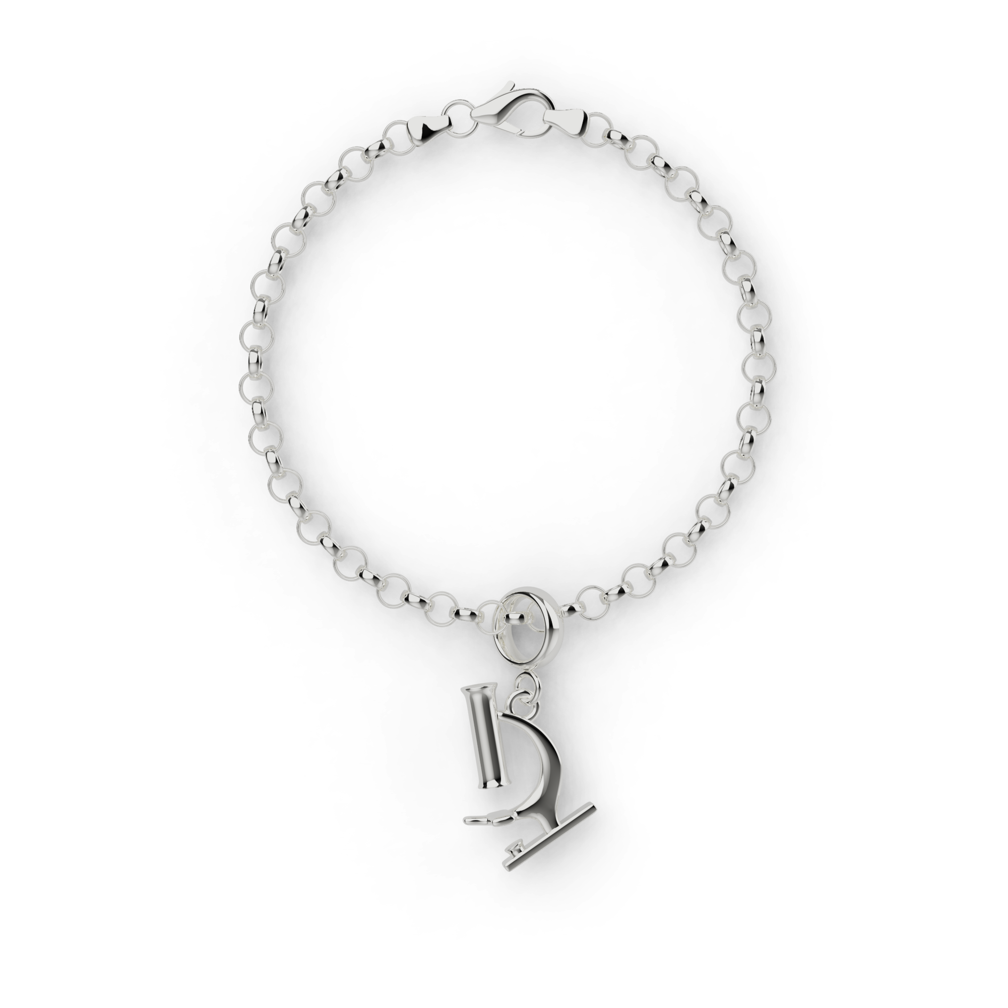 microscope bracelet | silver microscope bracelet | silver