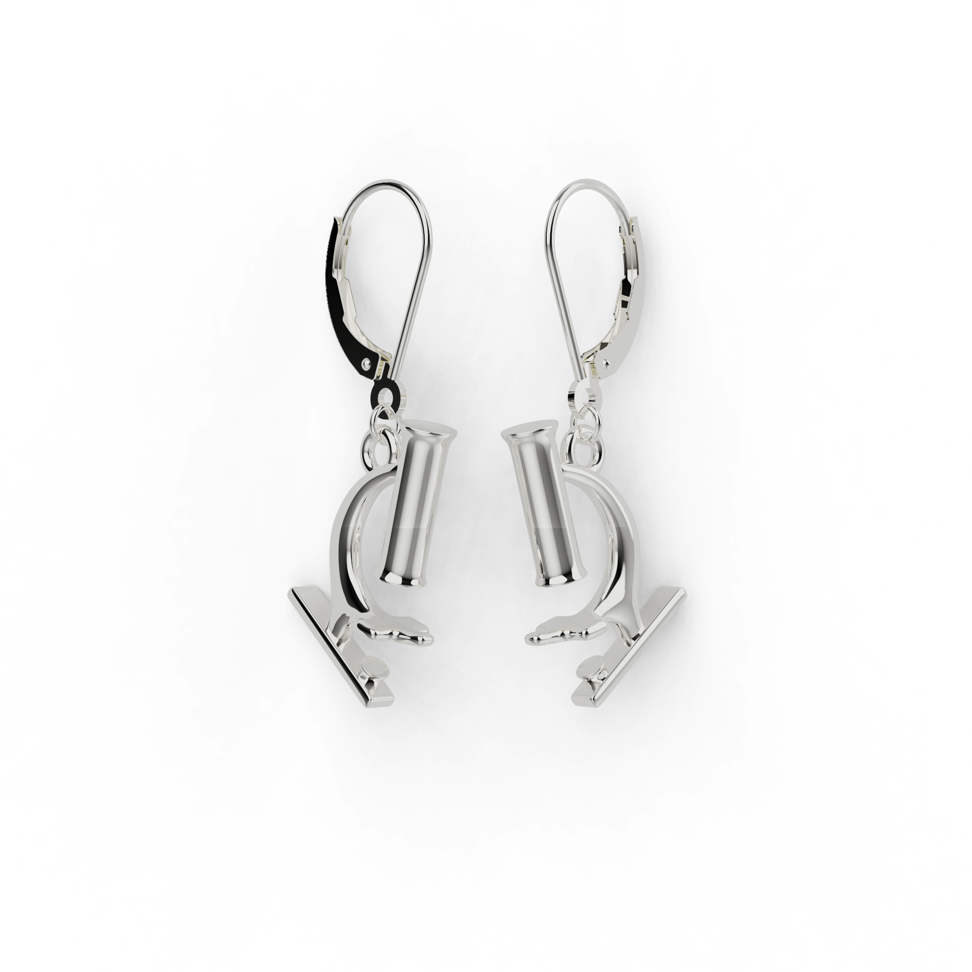 microscope earrings | silver