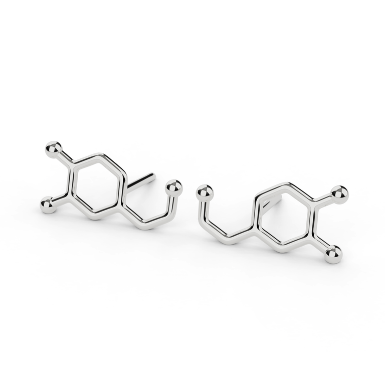 dopamine studs | silver dopamine studs | silver