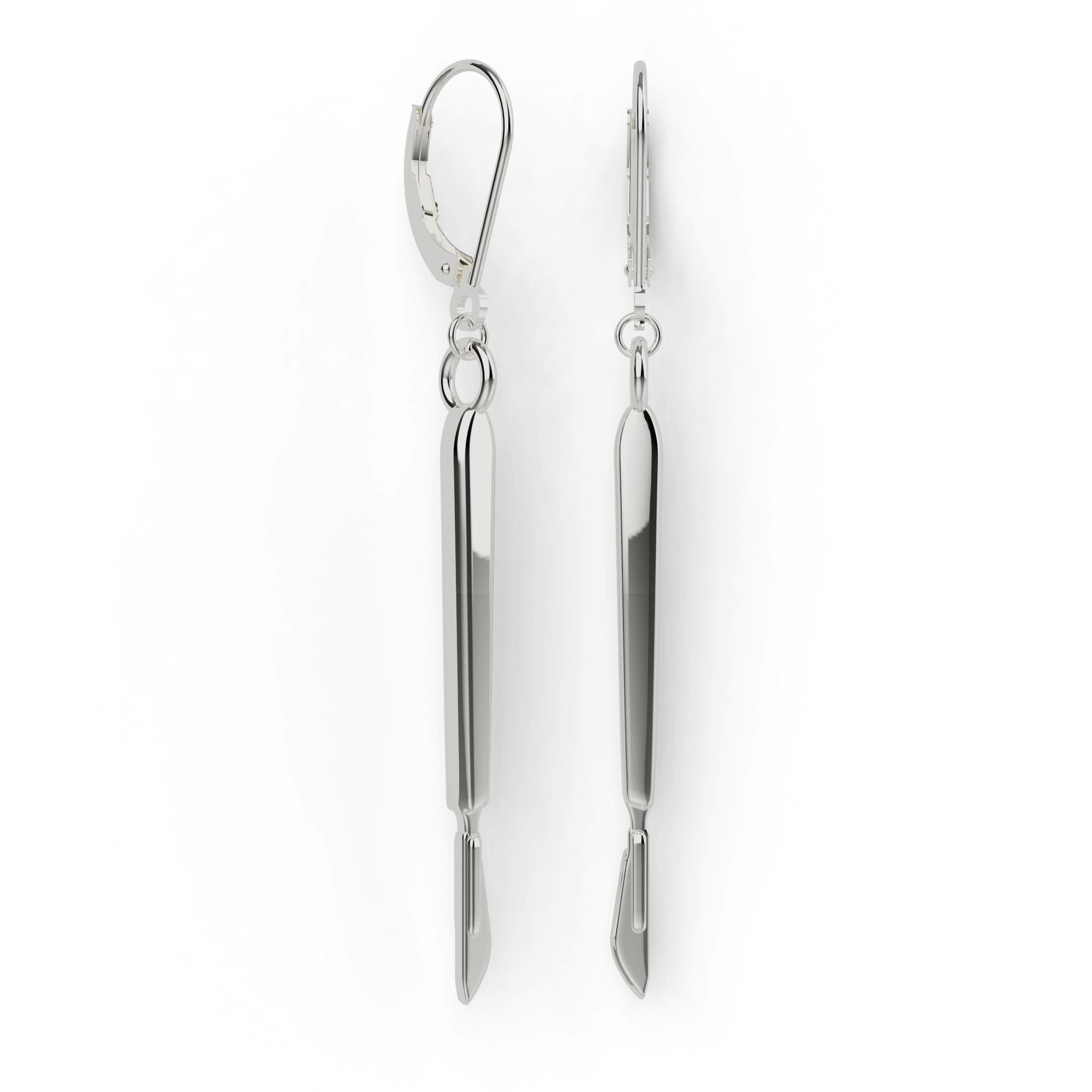 scalpel earrings | silver scalpel earrings | silver