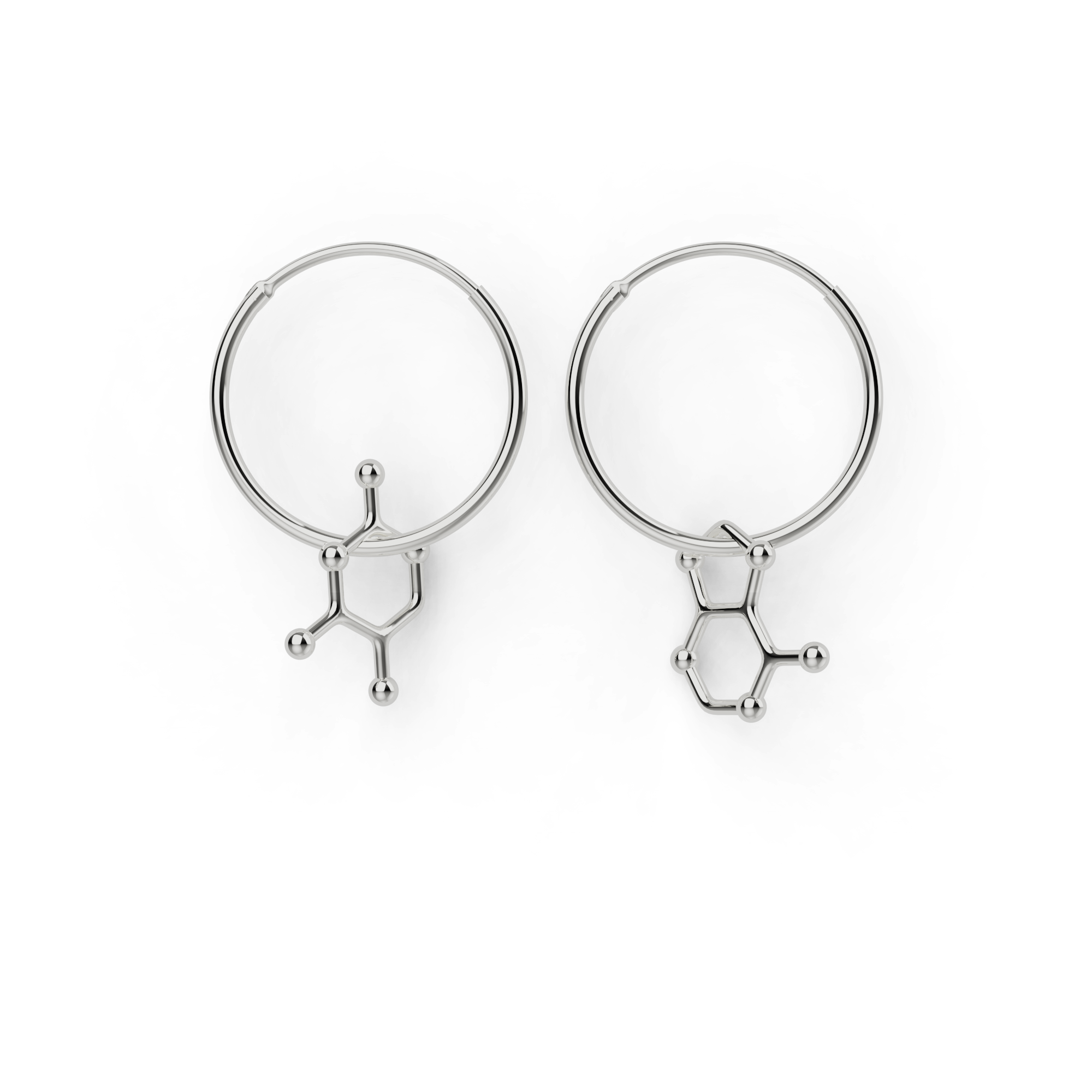adenine - thymine earrings | silver adenine - thymine earrings | silver