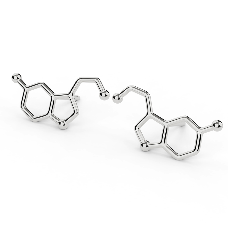 serotonin studs | silver serotonin studs | silver
