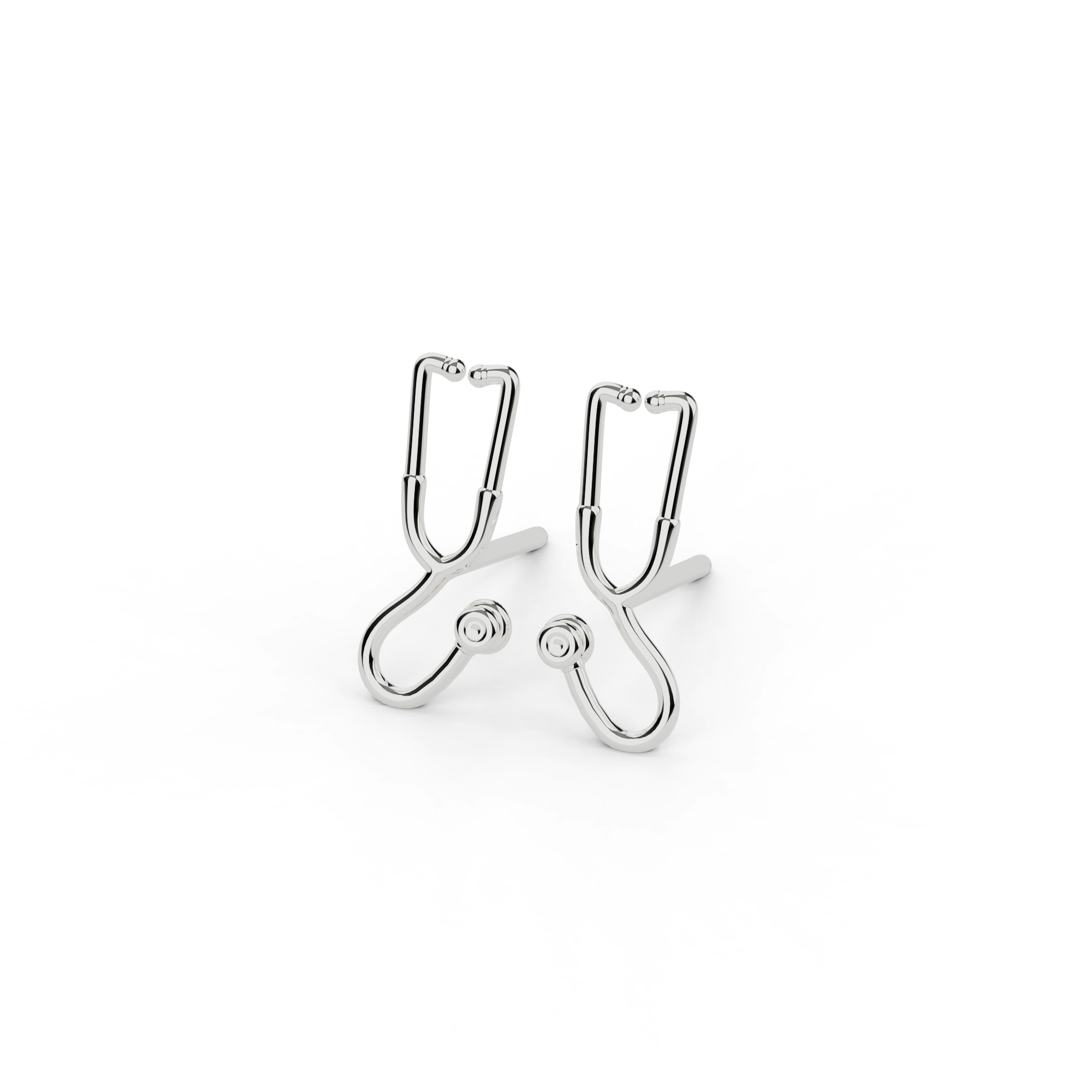 stethoscope studs | silver stethoscope studs | silver