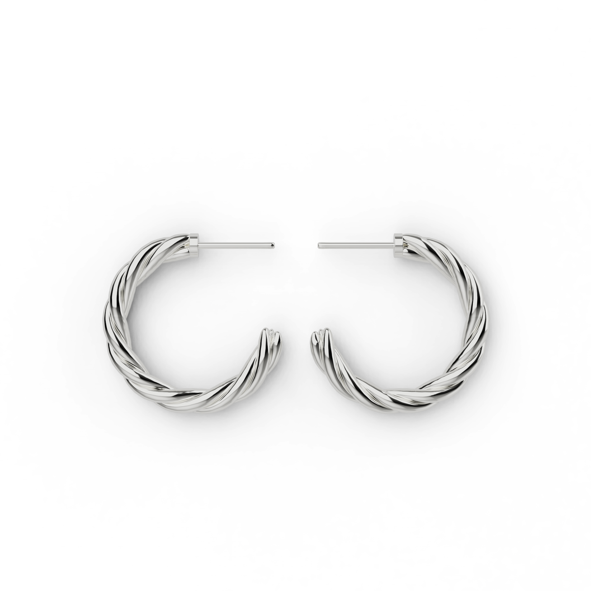 collagen earring hoops | silver