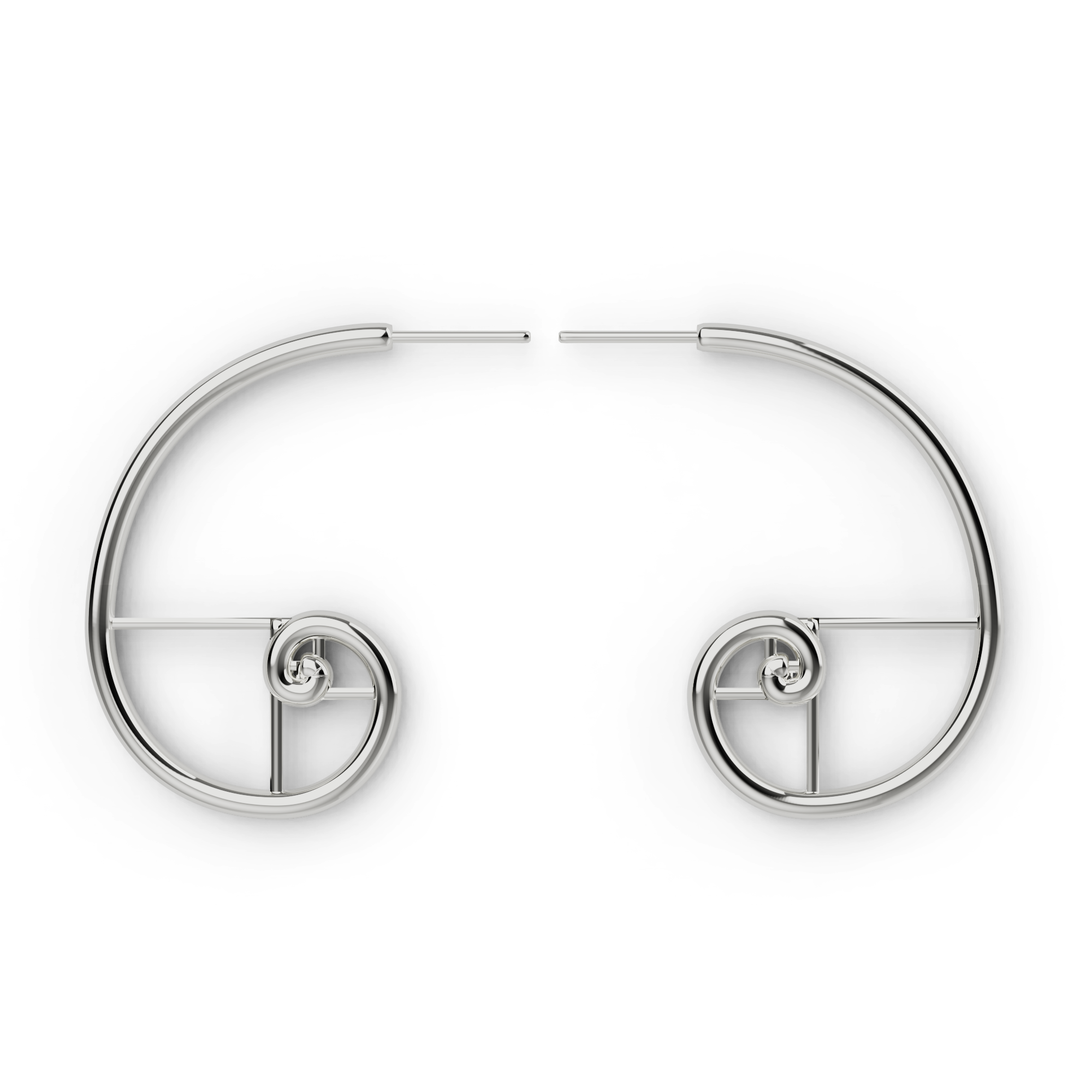 golden ratio earring hoops | silver golden ratio earring hoops | silver
