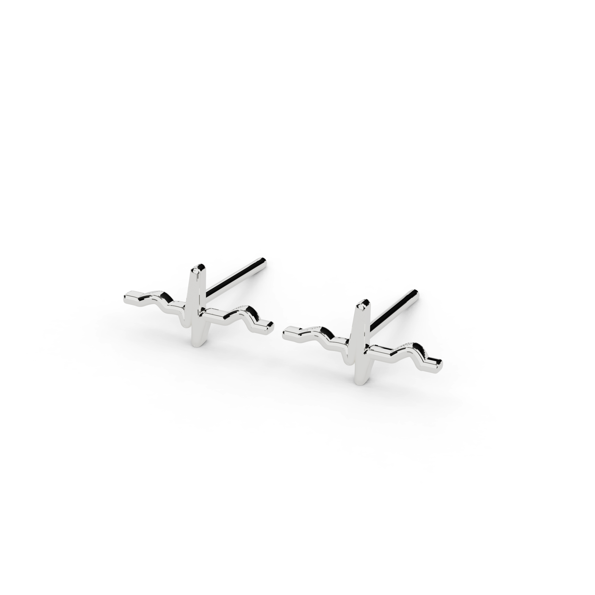 heartbeat studs | silver heartbeat studs | silver
