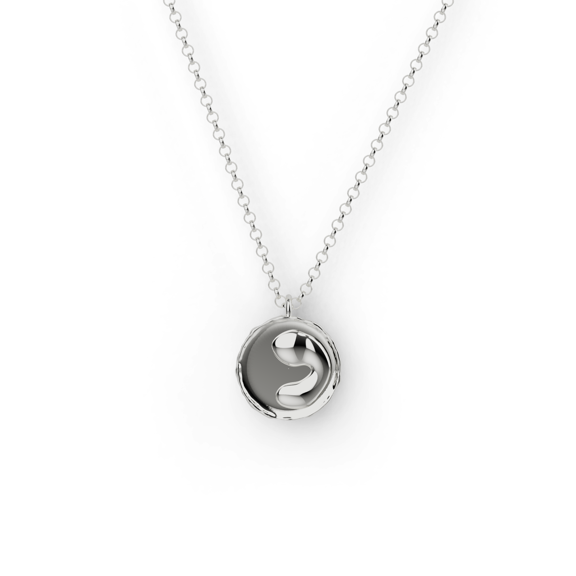 Sterling silver monocyte necklace pendant on a chain – science-inspired jewelry for immunology lovers. Sterling silver monocyte necklace pendant on a chain – science-inspired jewelry for immunology lovers.