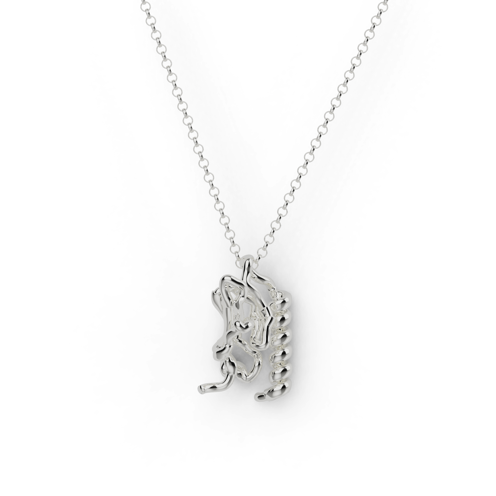Silver Exenatide necklace scientifically designed to mimic the molecular structure of diabetes medication, perfect for science lovers and healthcare professionals. Silver Exenatide necklace scientifically designed to mimic the molecular structure of diabetes medication, perfect for science lovers and healthcare professionals.