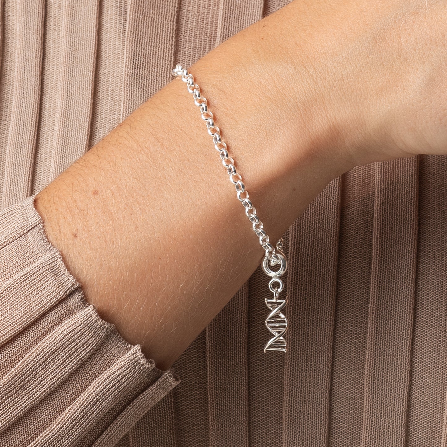 DNA bracelet | silver DNA bracelet | silver