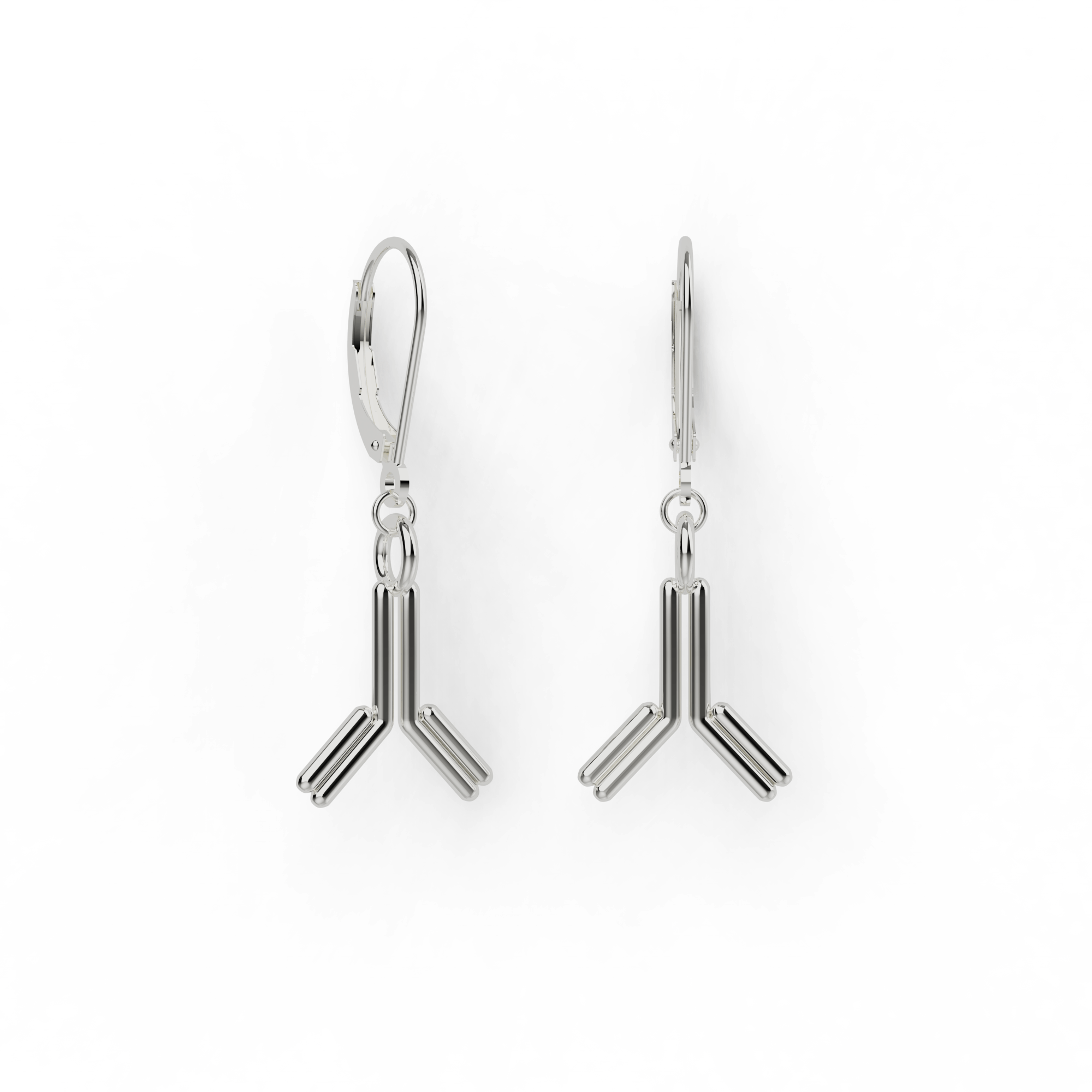 antibody earrings | silver antibody earrings | silver