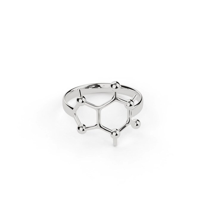 caffeine ring | silver caffeine ring | silver