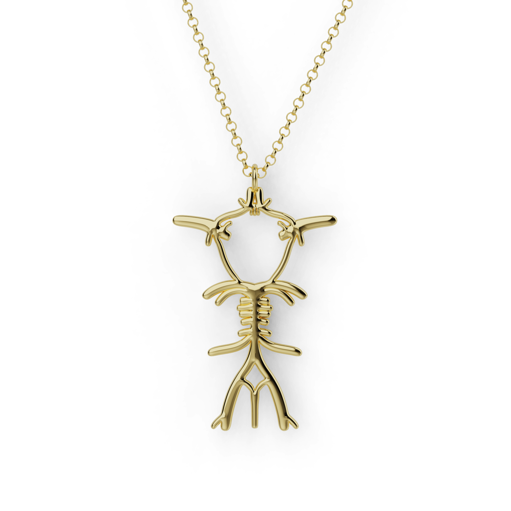 Gold vermeil Circle of Willis Necklace inspired by brain anatomy, featuring an elegant design that celebrates the vital blood flow network to the brain. Gold vermeil Circle of Willis Necklace inspired by brain anatomy, featuring an elegant design that celebrates the vital blood flow network to the brain.