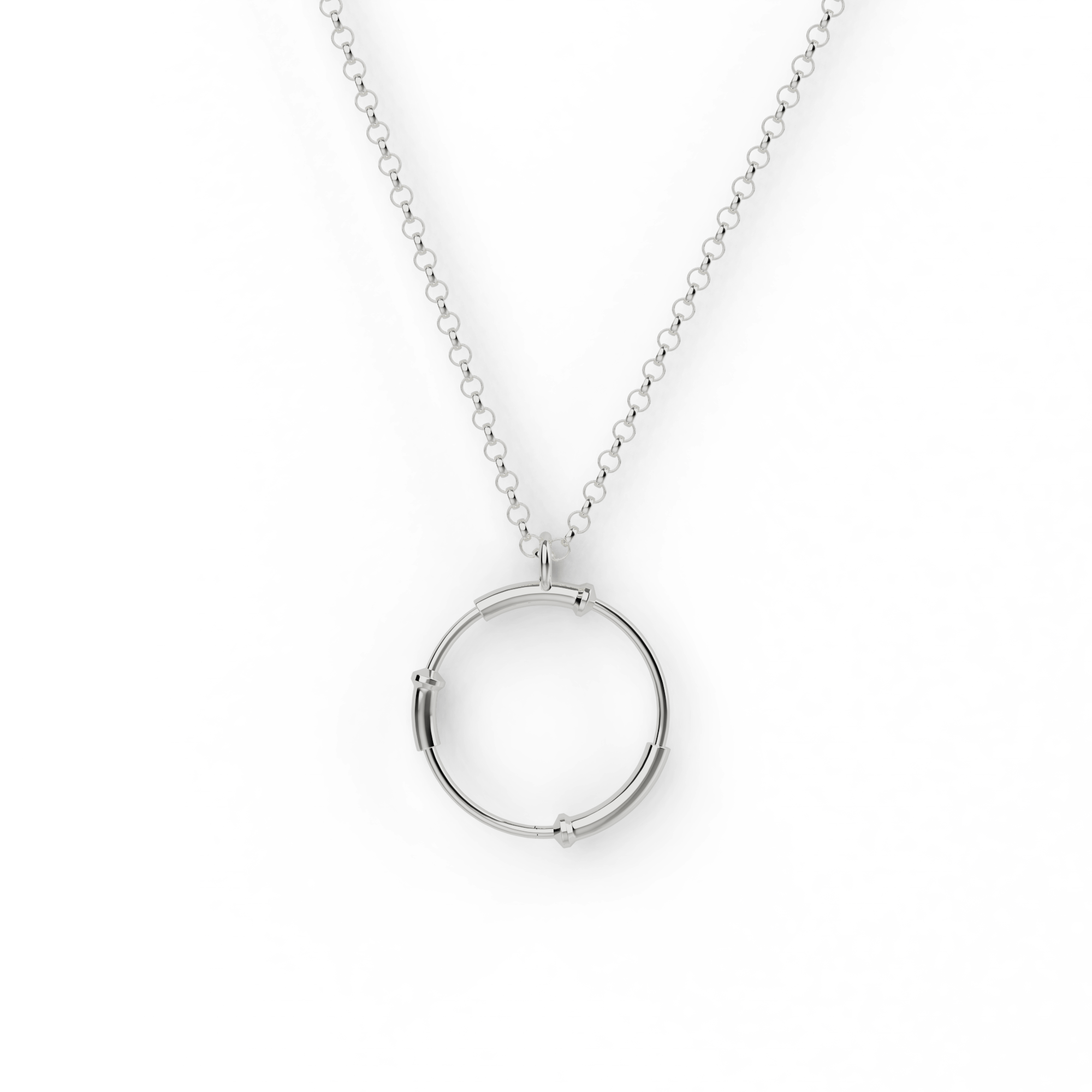 Sterling silver cloning vector necklace showcasing a circular DNA-inspired pendant. Sterling silver cloning vector necklace showcasing a circular DNA-inspired pendant.