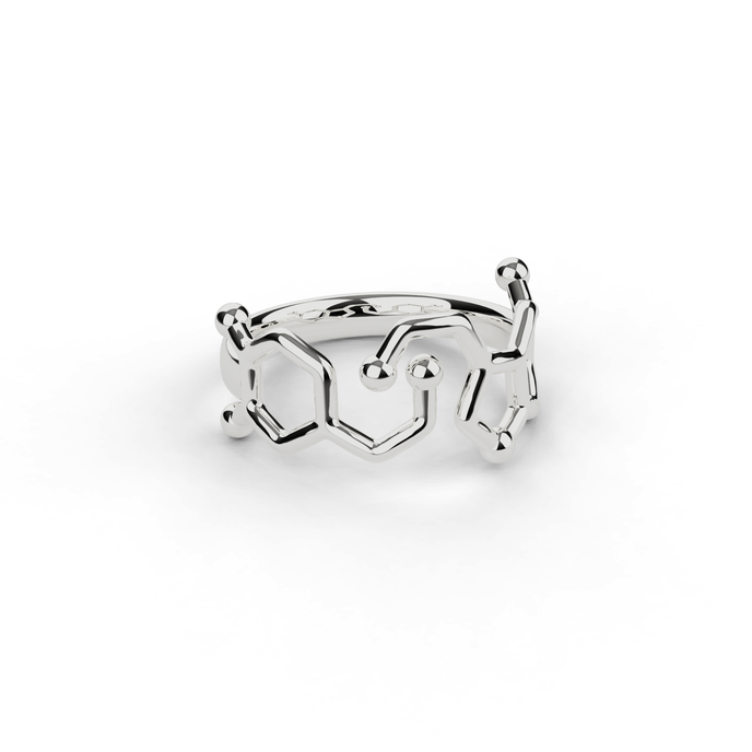 dopamine - serotonin ring | silver dopamine - serotonin ring | silver