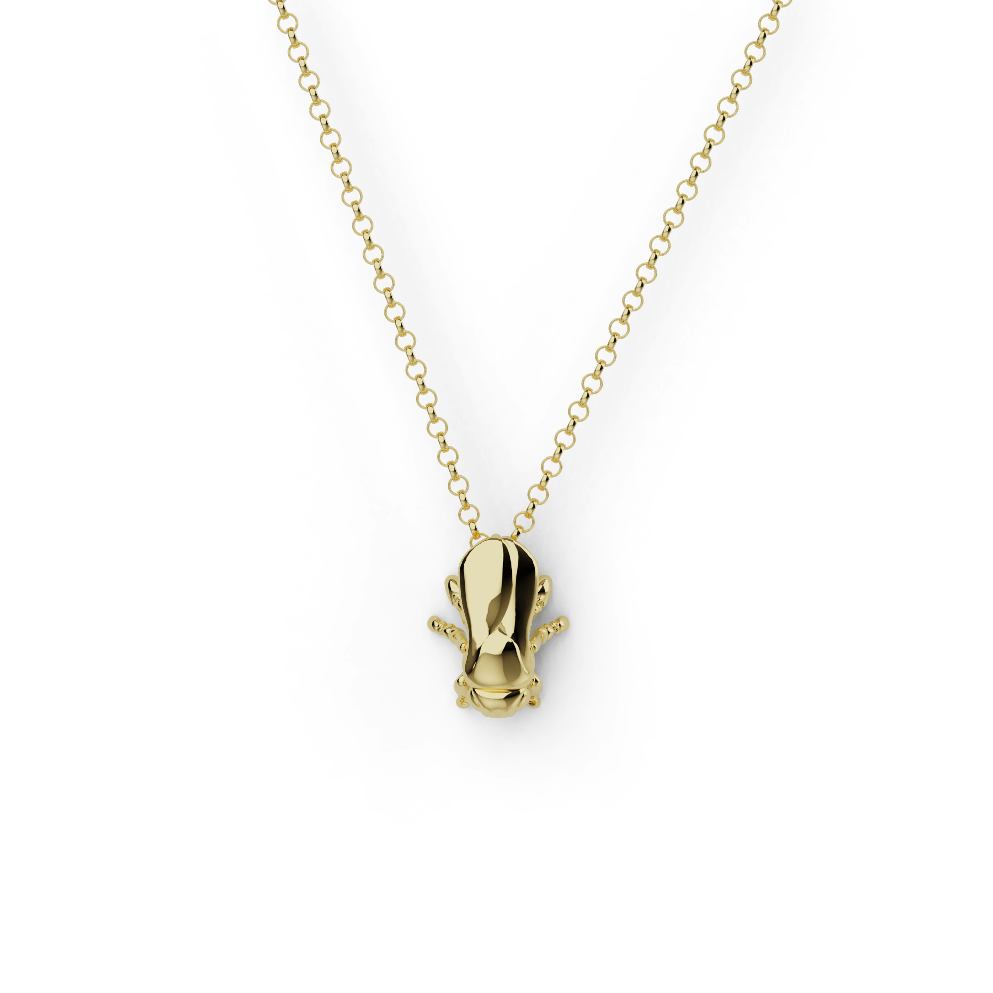 A detailed gold vermeil fruit fly pendant, inspired by drosophila’s role in genetics research. A detailed gold vermeil fruit fly pendant, inspired by drosophila’s role in genetics research.
