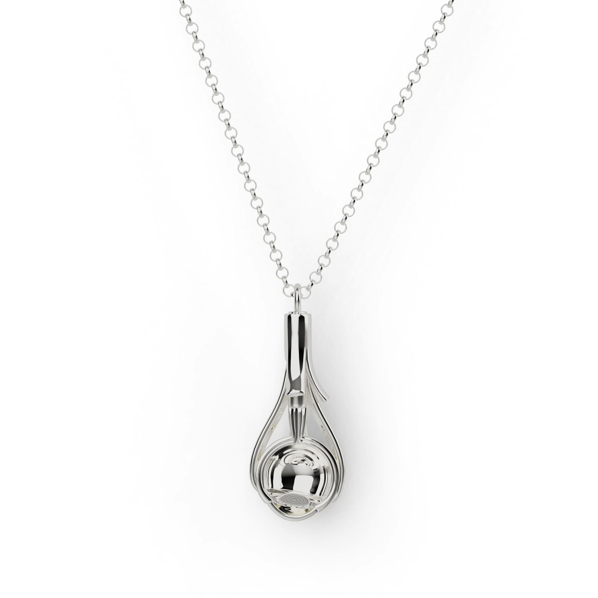 Sterling silver eye section necklace with anatomical details, perfect for science lovers. Sterling silver eye section necklace with anatomical details, perfect for science lovers.
