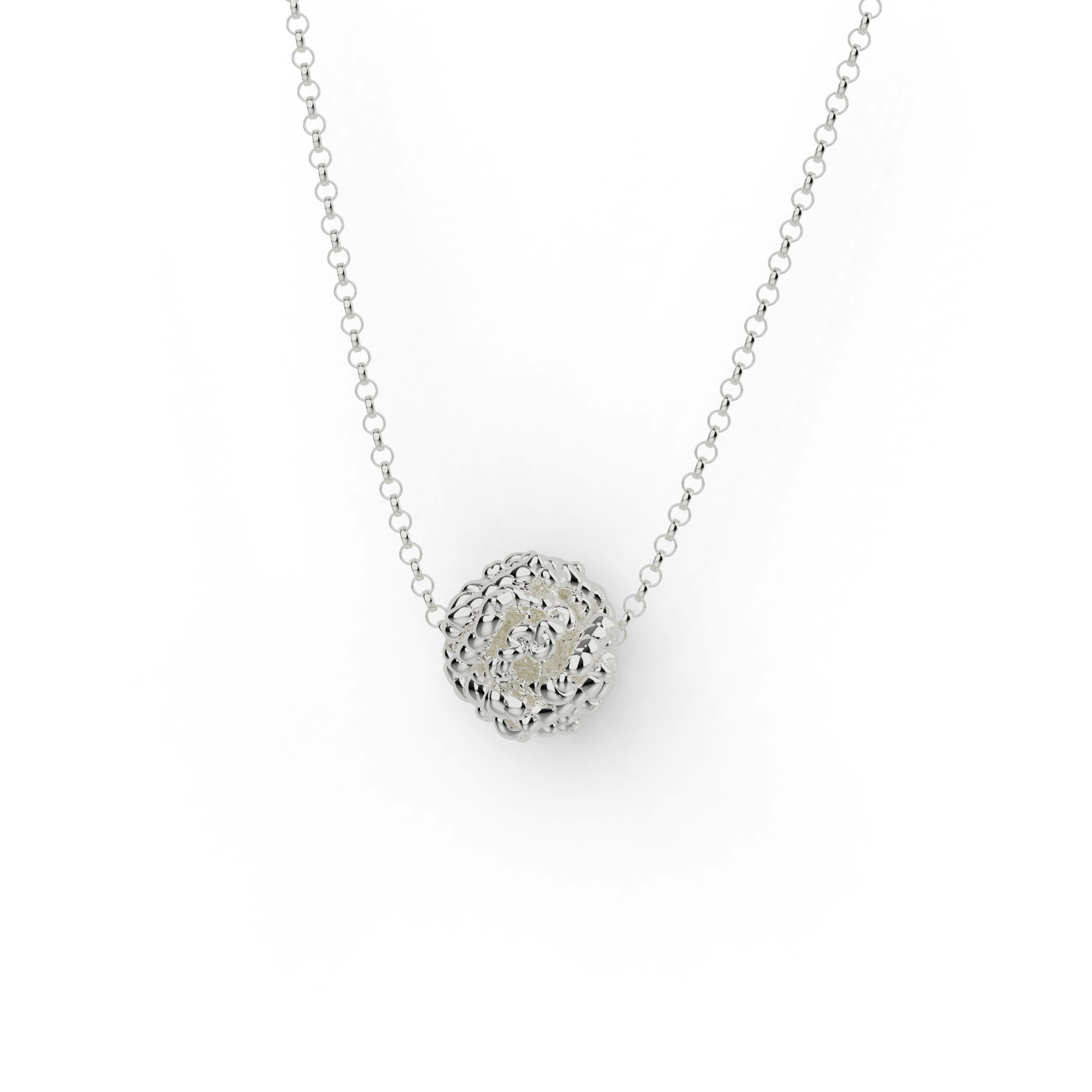 Sterling silver hemoglobin necklace inspired by the oxygen-carrying protein, elegantly displayed on a jewelry stand. Sterling silver hemoglobin necklace inspired by the oxygen-carrying protein, elegantly displayed on a jewelry stand.
