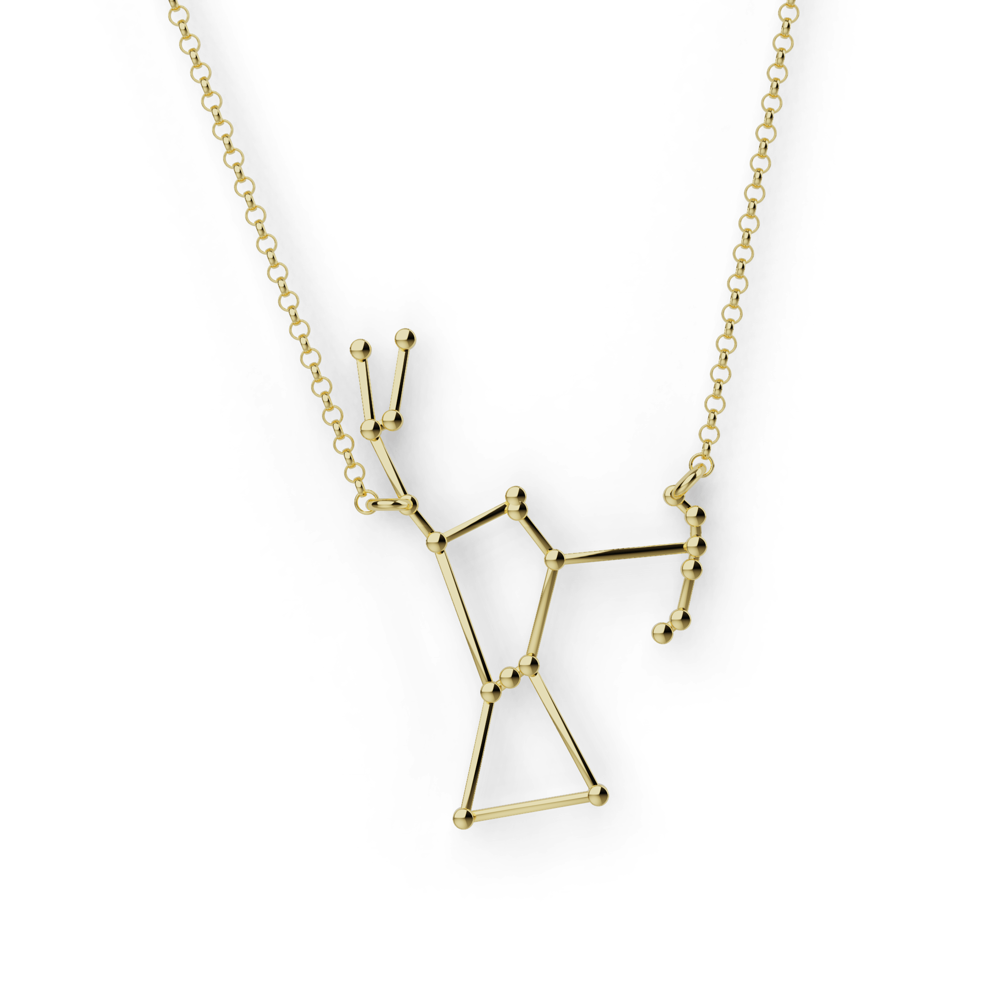 Gold vermeil Orion Necklace featuring a constellation-inspired pendant. Gold vermeil Orion Necklace featuring a constellation-inspired pendant.