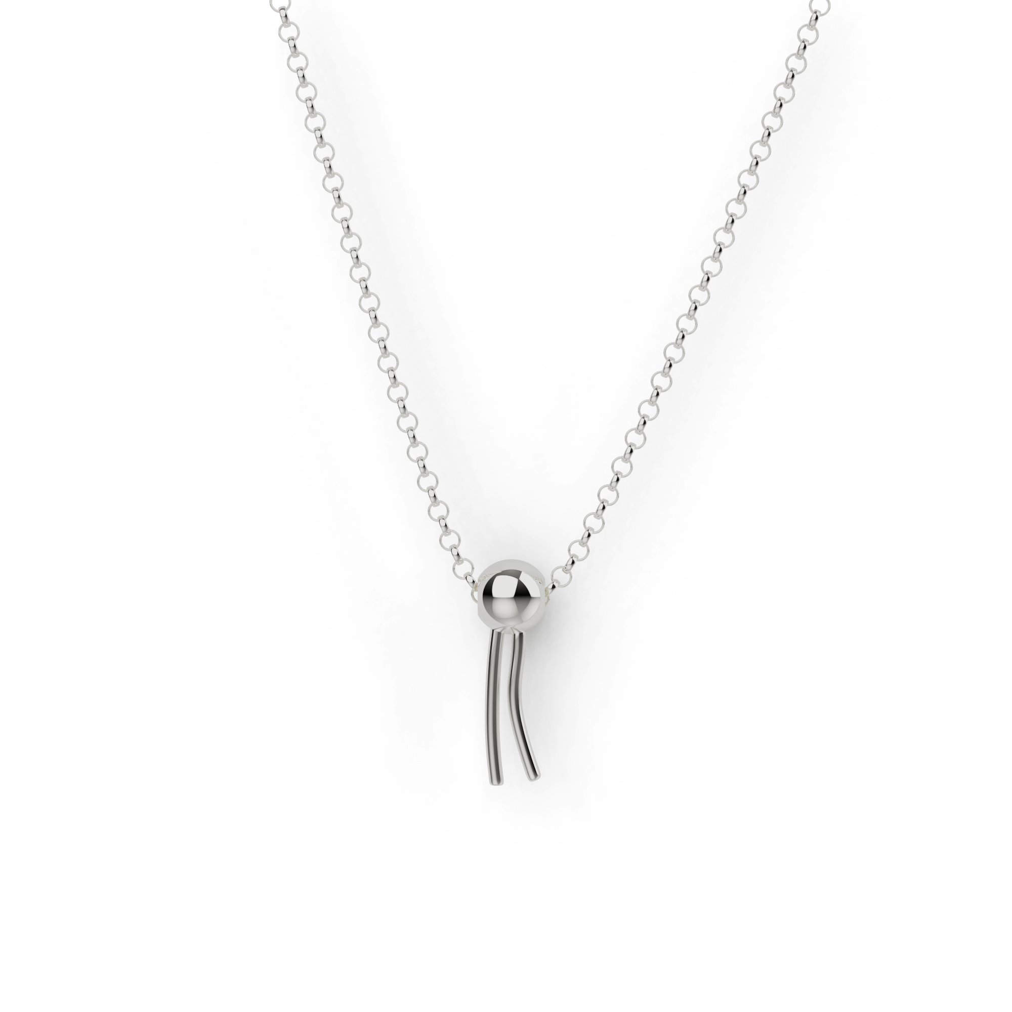 Phospholipid necklace in silver, featuring a molecular-inspired pendant on a delicate chain, ideal for science lovers and biologists. Phospholipid necklace in silver, featuring a molecular-inspired pendant on a delicate chain, ideal for science lovers and biologists.