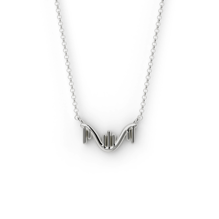 Sterling silver RNA necklace – A sleek, science-inspired jewelry piece replicating the RNA structure, perfect for biologists and science enthusiasts. Sterling silver RNA necklace – A sleek, science-inspired jewelry piece replicating the RNA structure, perfect for biologists and science enthusiasts.