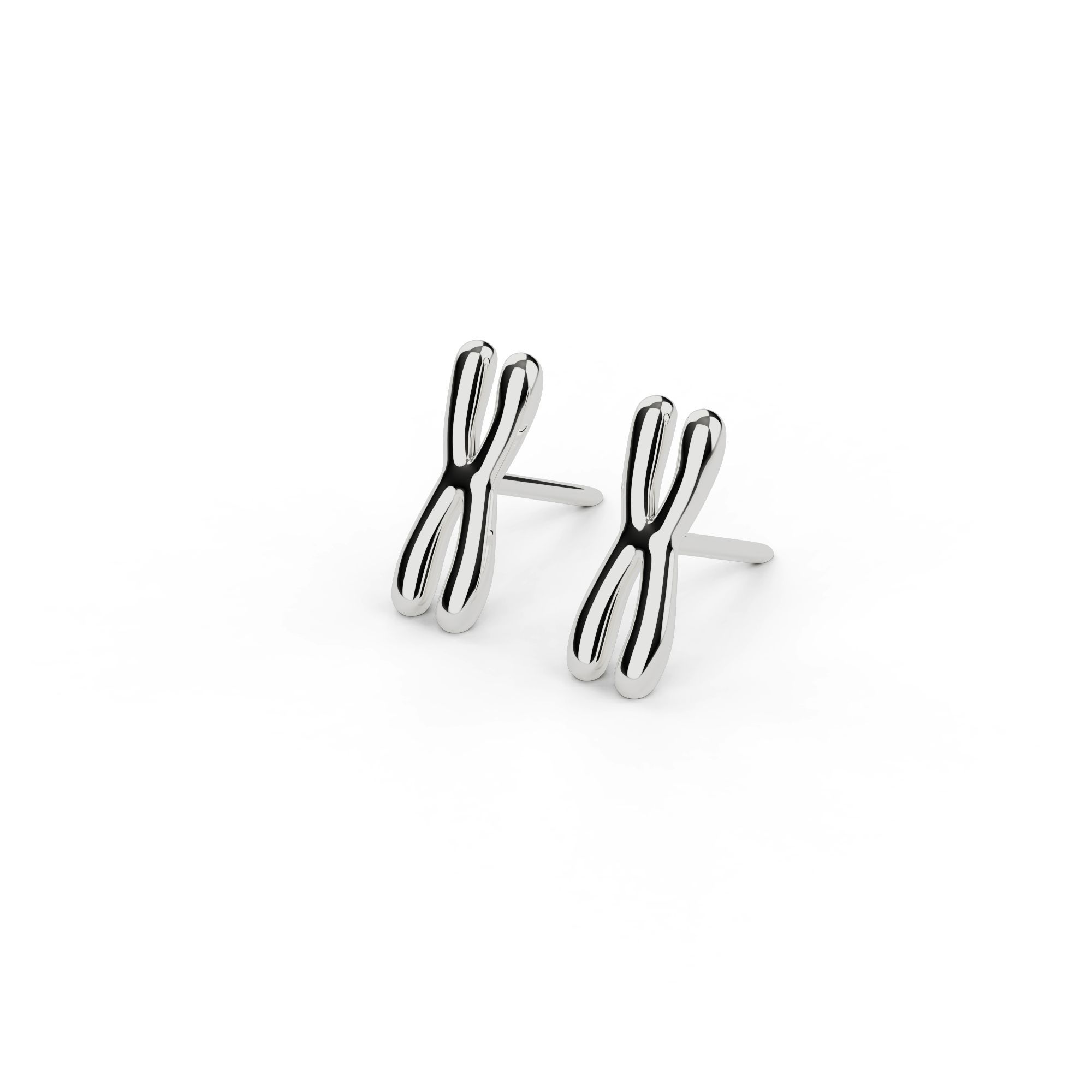 round chromosome studs | silver round chromosome studs | silver
