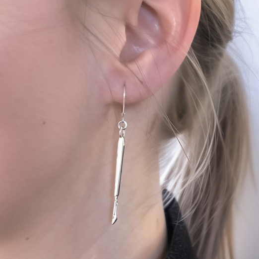 scalpel earrings | silver scalpel earrings | silver