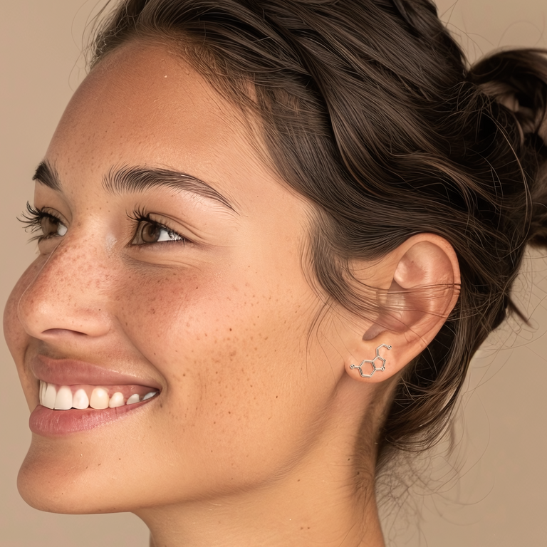 serotonin studs | silver serotonin studs | silver