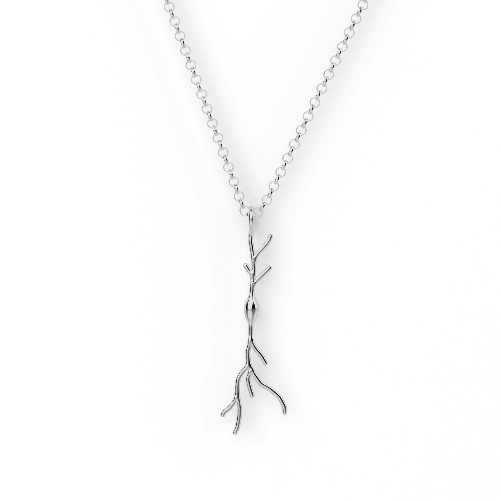 spindle neuron necklace | silver