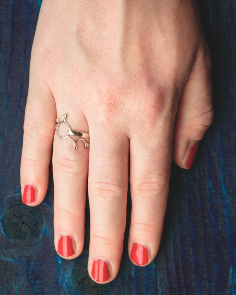 adrenaline ring in sterling silver - science jewelry adrenaline ring in sterling silver - science jewelry