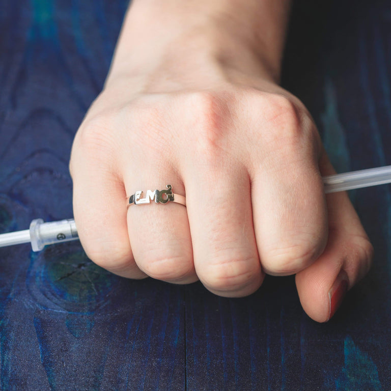 e=mc2 ring in sterling silver - science jewelry e=mc2 ring in sterling silver - science jewelry