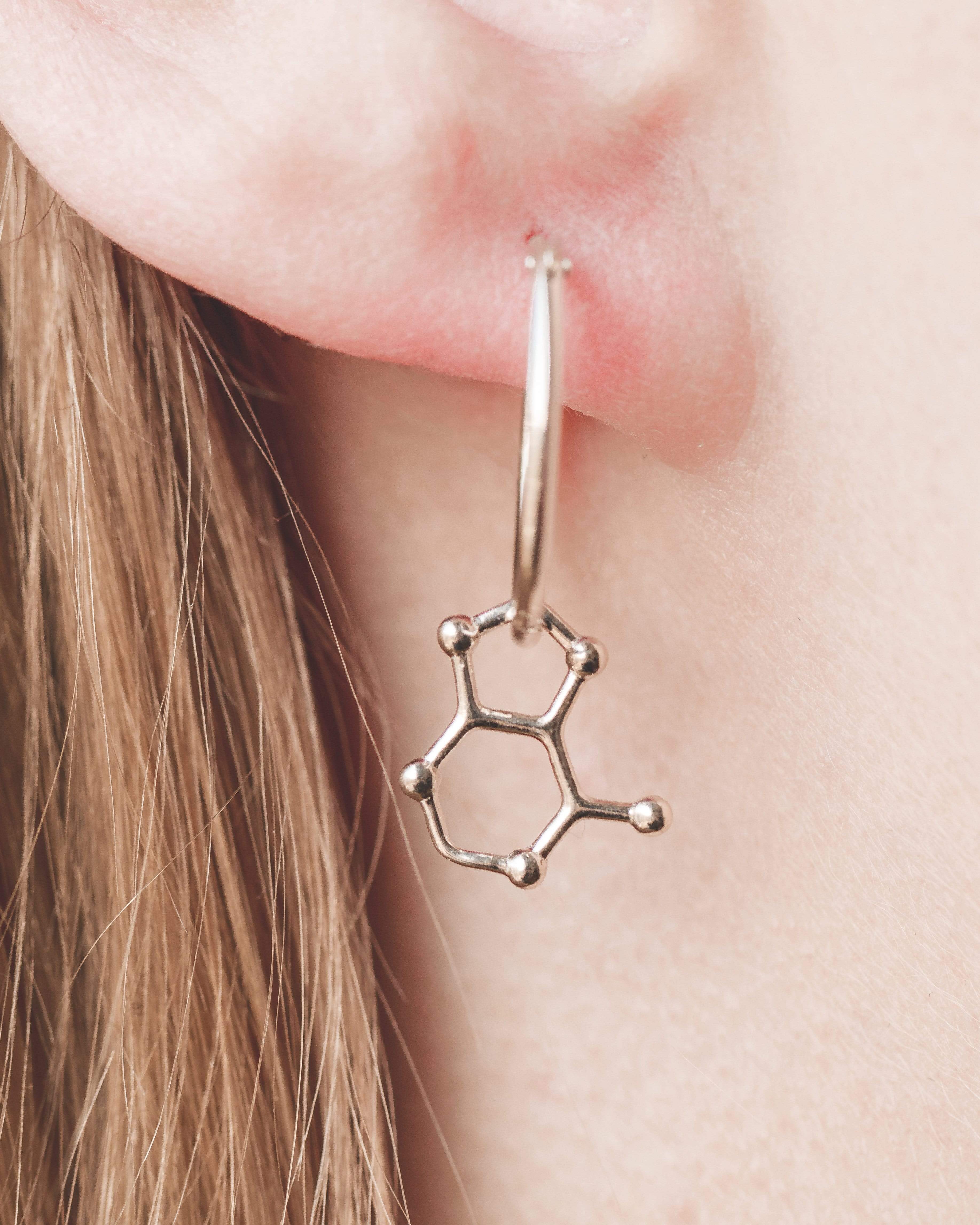 adenine - thymine earrings | silver adenine - thymine earrings | silver