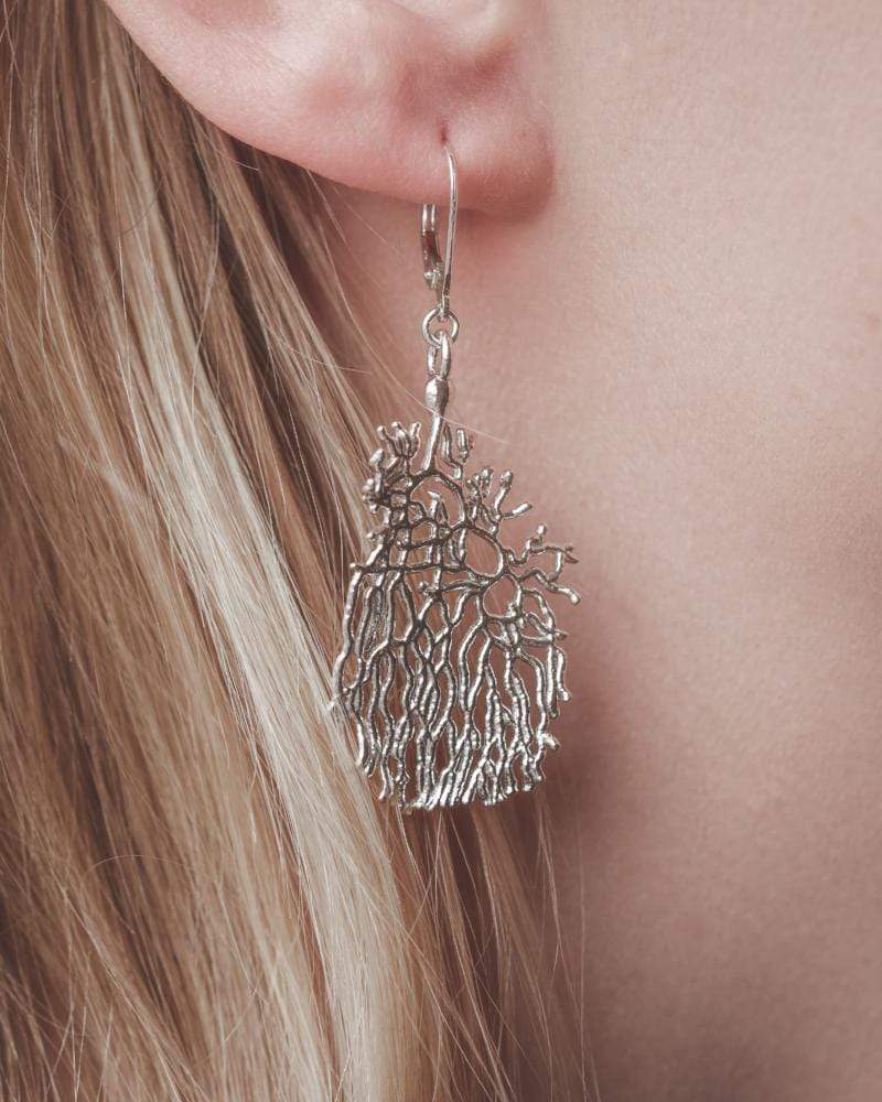 purkinje cell earrings | silver purkinje cell earrings | silver