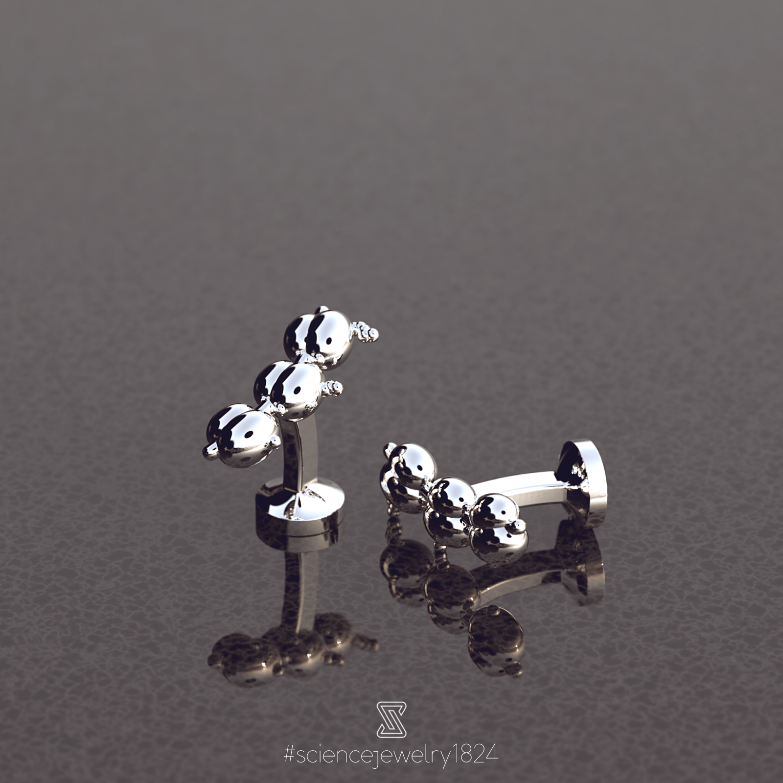 ribosome cufflinks | silver ribosome cufflinks | silver
