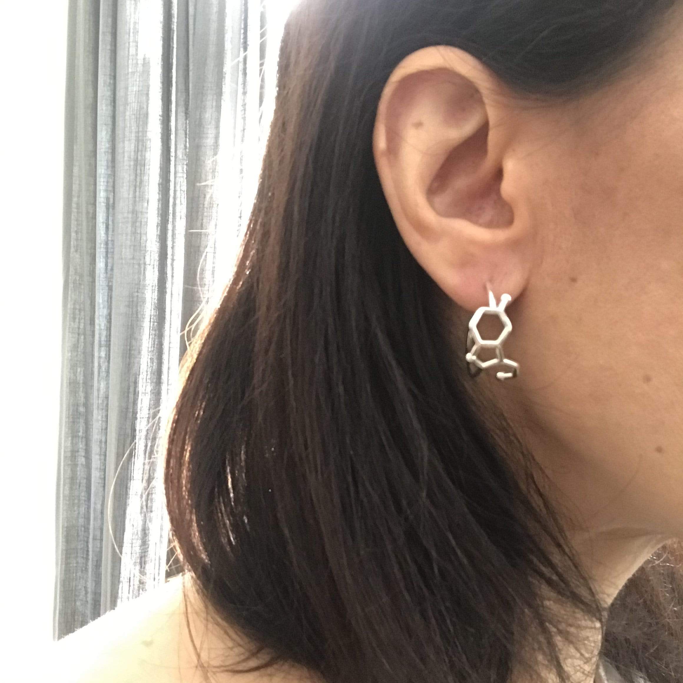 serotonin earring hoops | silver serotonin earring hoops | silver