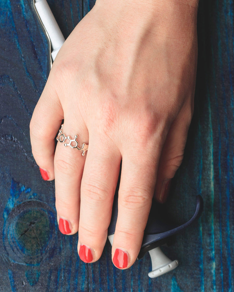 T3 T4 ring in sterling silver - science jewelry T3 T4 ring in sterling silver - science jewelry