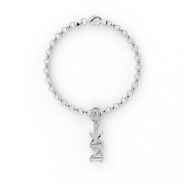 DNA bracelet | silver | Science Jewelry 18:24 – sciencejewelry1824