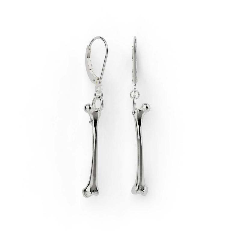 femur earrings | silver