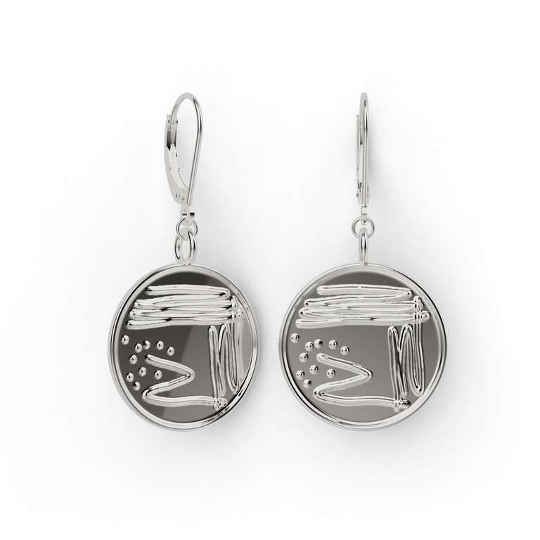 petri dish earrings | silver