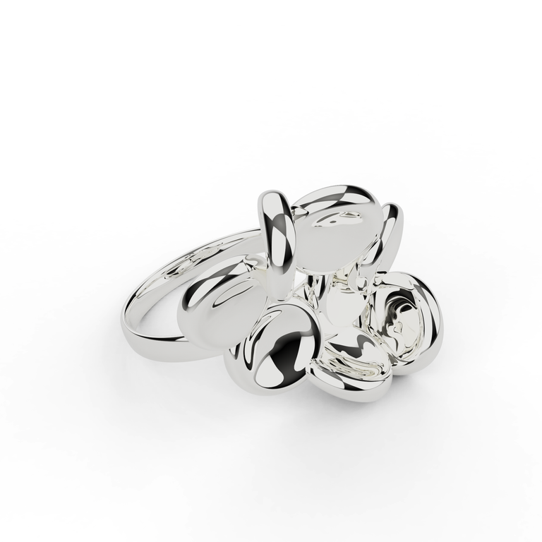 red blood cells ring | silver