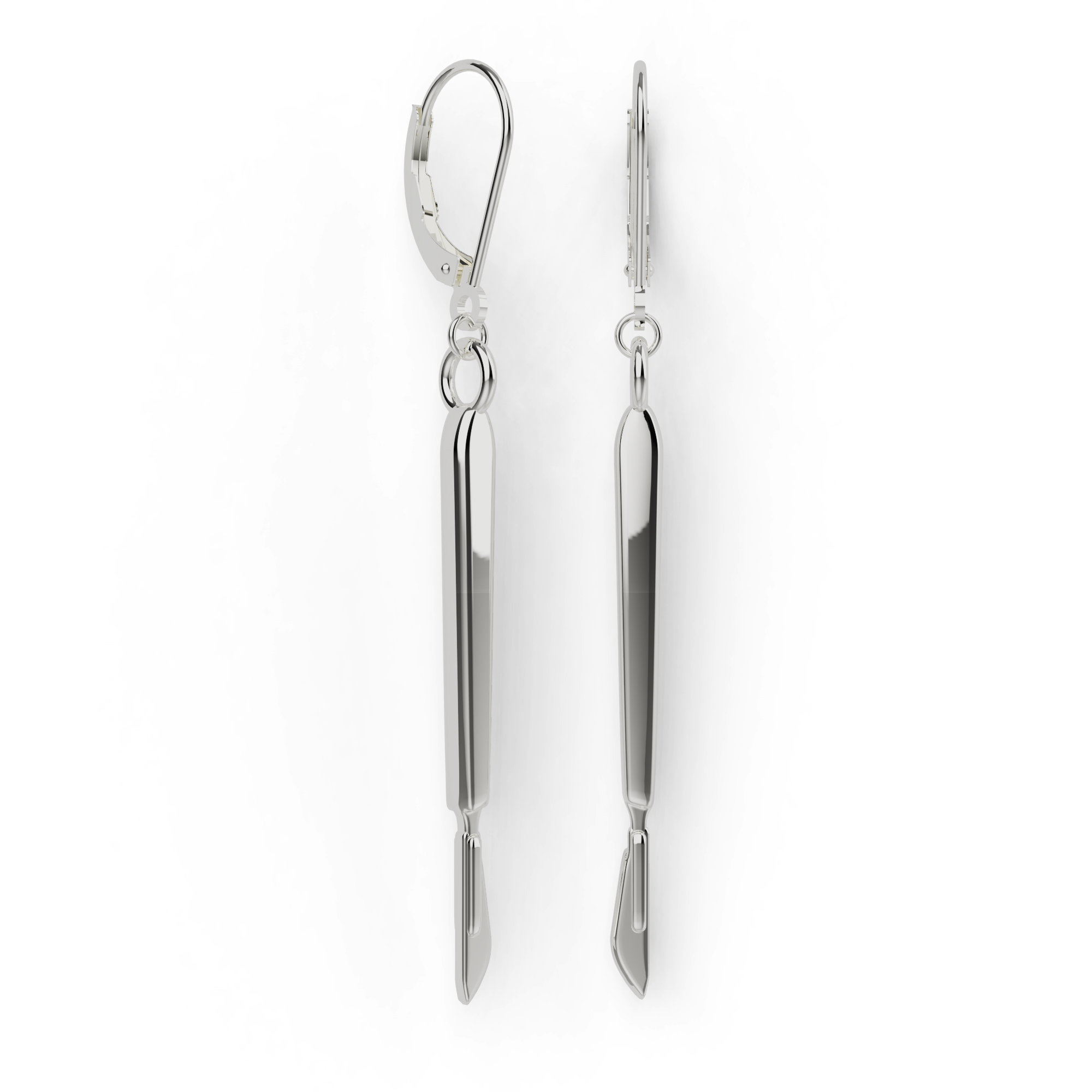 scalpel earrings | silver