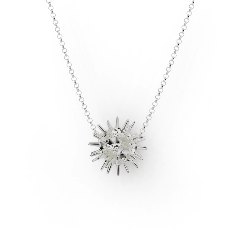pollen grain necklace | silver