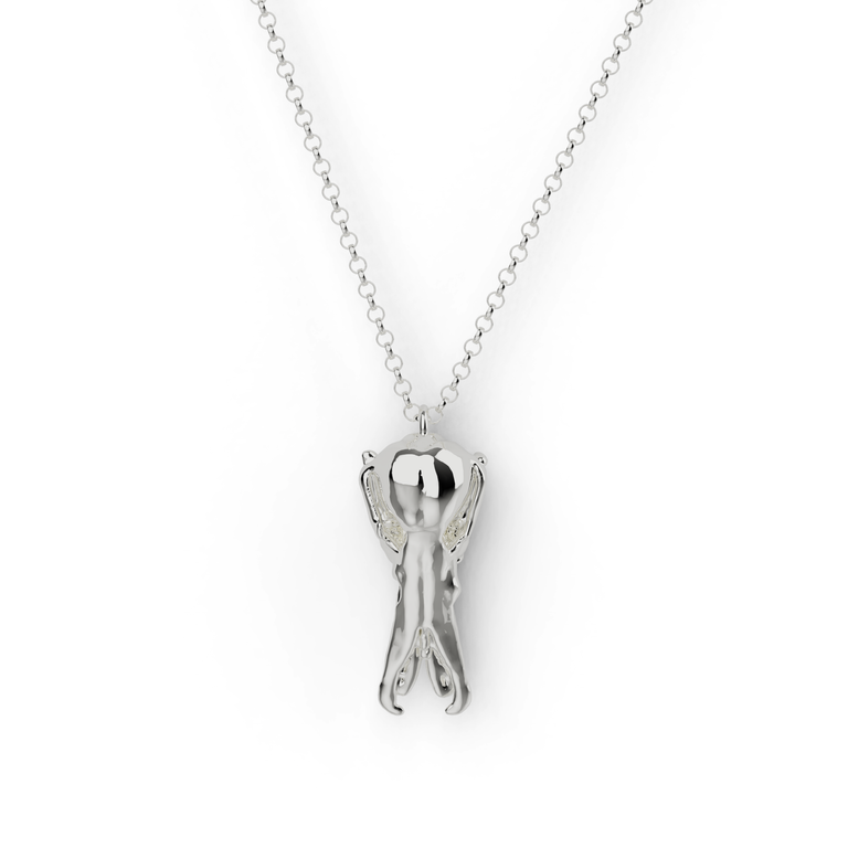 platypus skull necklace | silver