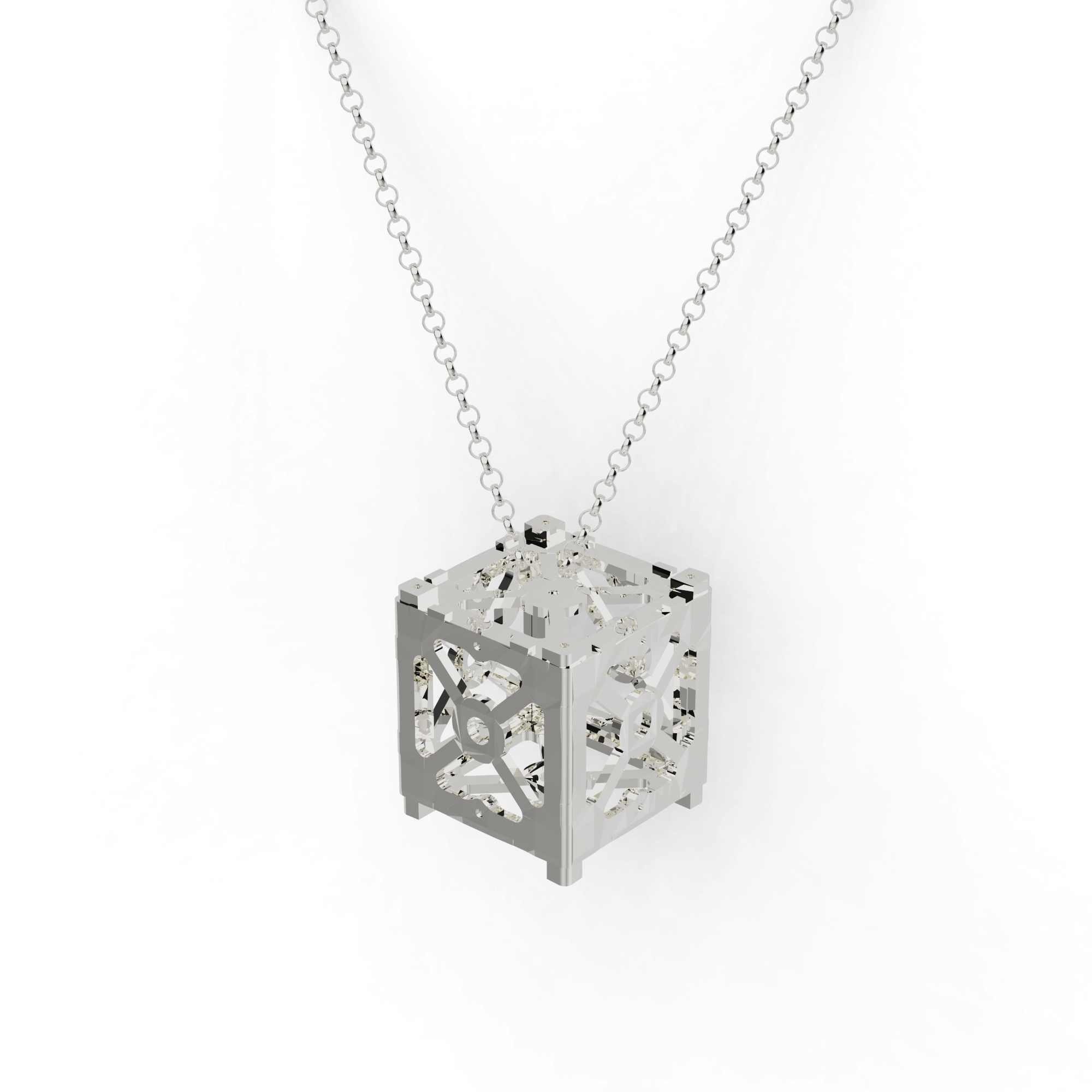 CubeSat necklace | silver