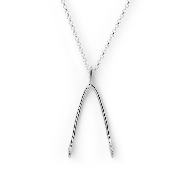 wishbone necklace | silver