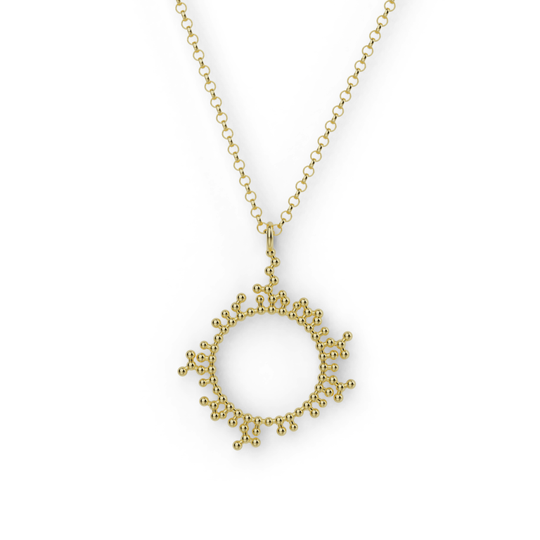cyclosporine necklace | gold vermeil