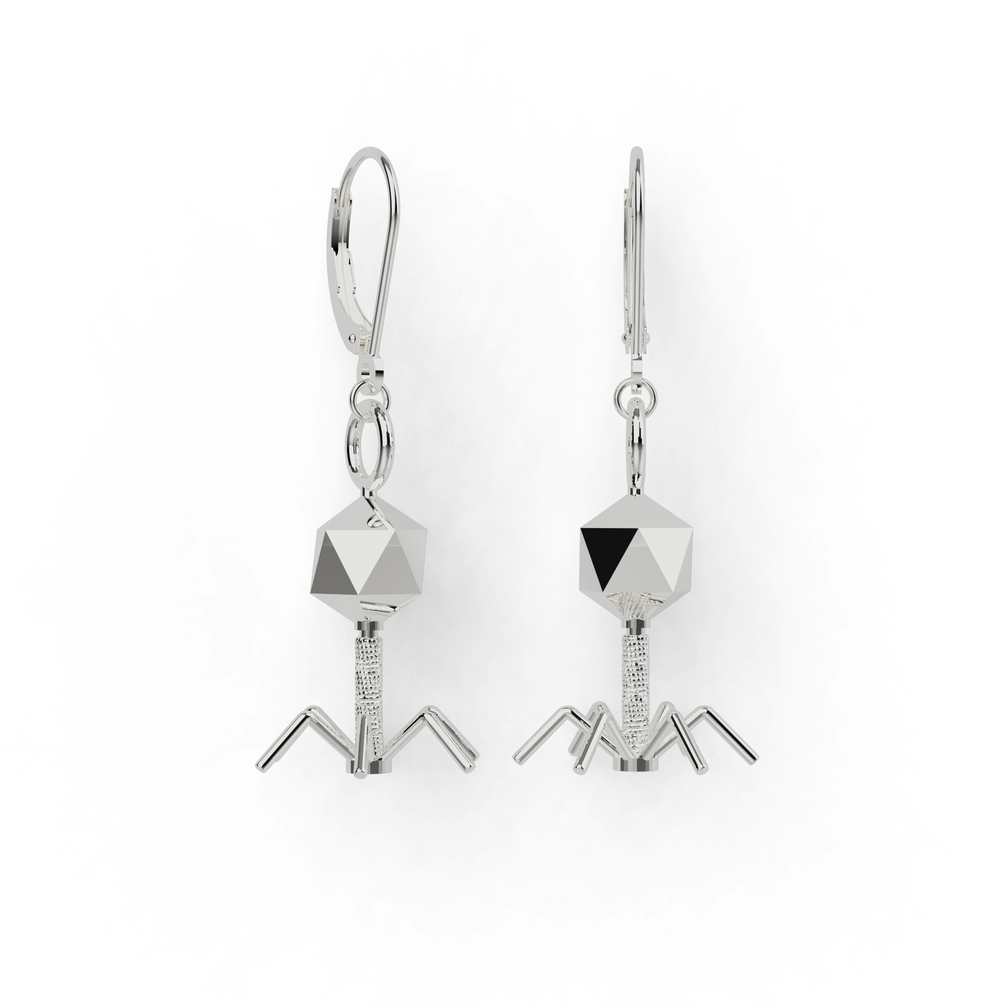 bacteriophage earrings | silver