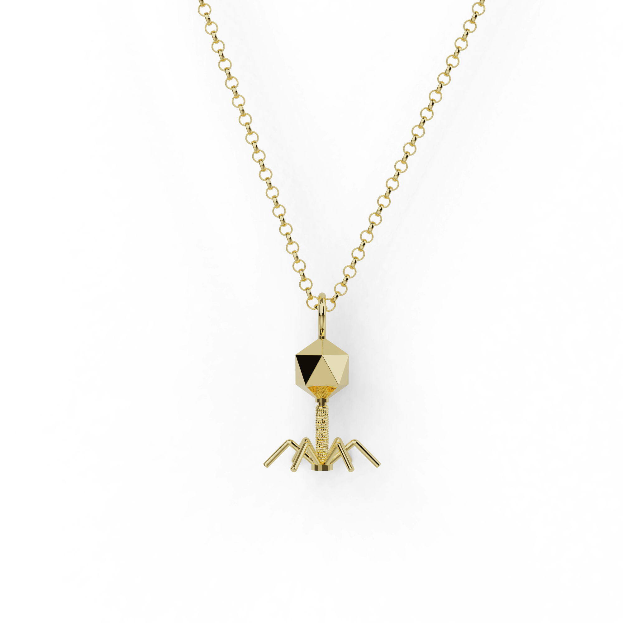 bacteriophage necklace | gold vermeil
