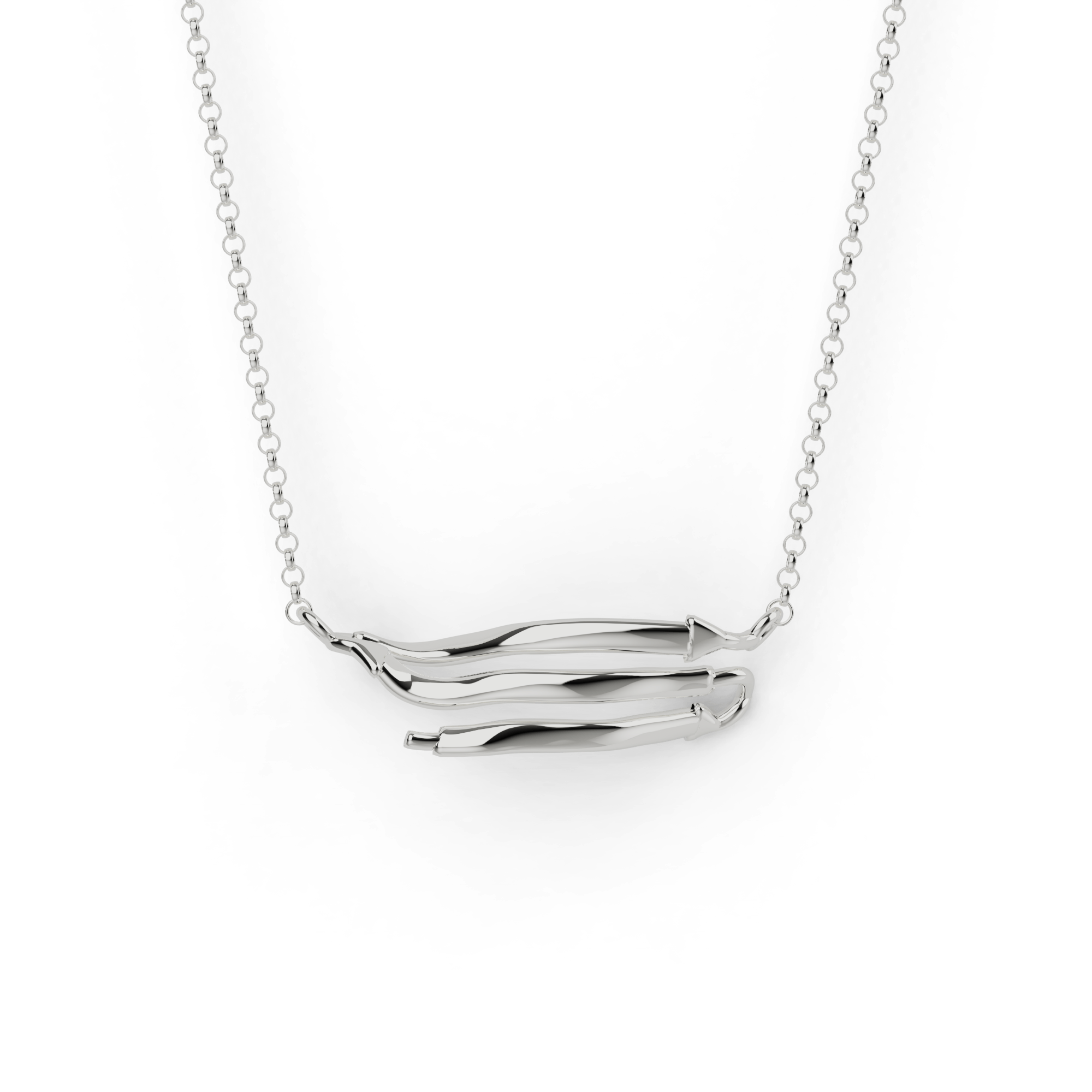 beta sheet necklace | silver