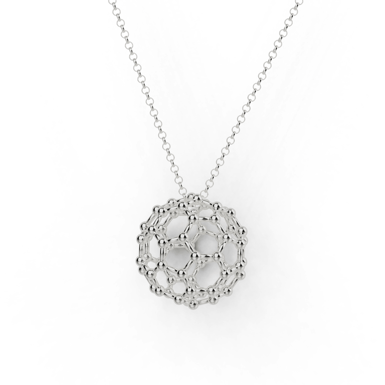 buckyball necklace | silver