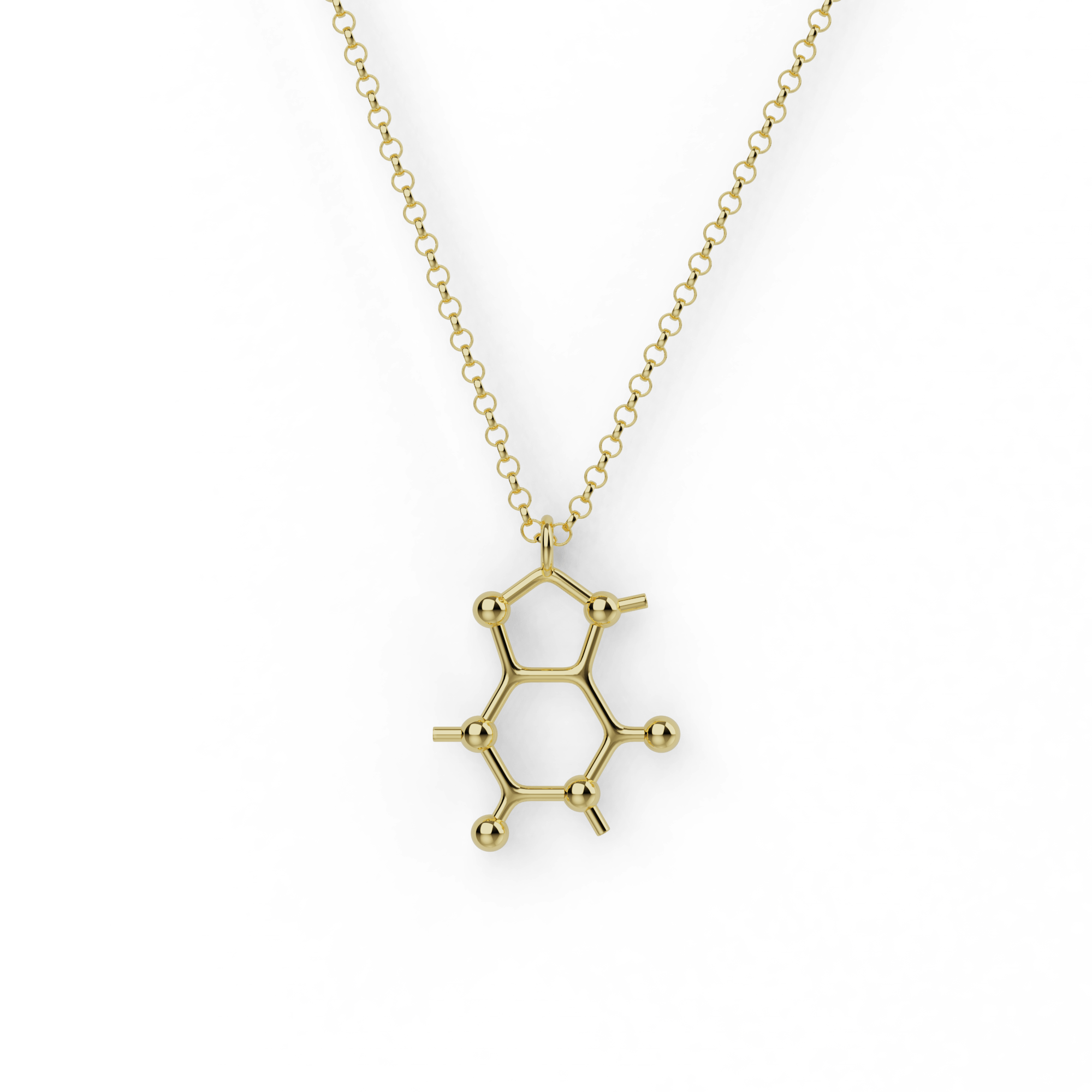 caffeine necklace | gold vermeil